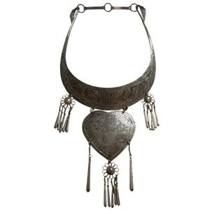 Vintage Miao Hmong Tribal Ceremonial Collar Necklace
Statement Boho Ethnic Bird
